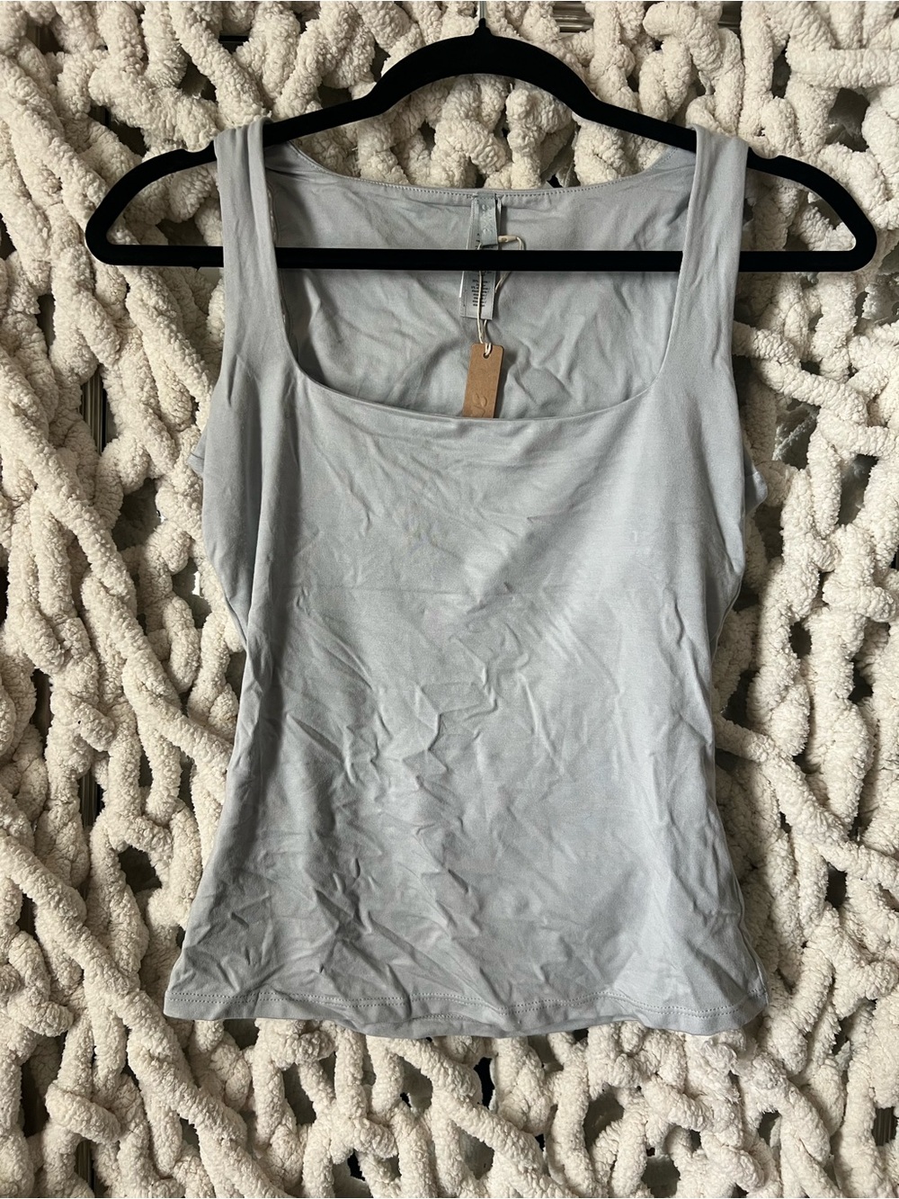 SKIMS SMOOTH LAYERS SQUARE NECK TANK NWT - MIST